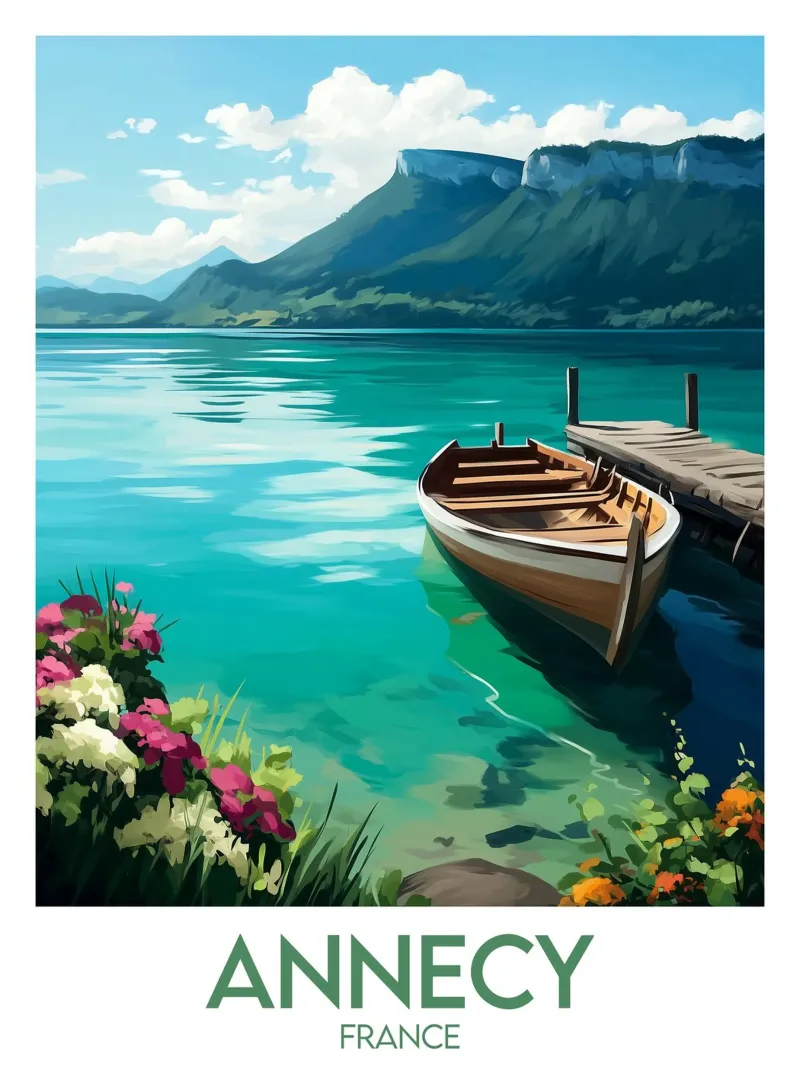 Affiche Annecy poster con telaio in plastica da Frame the World