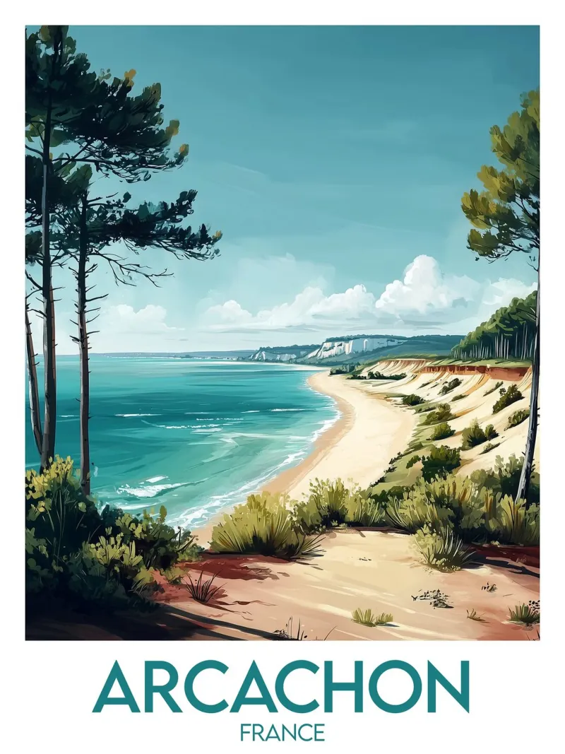 Affiche Arcachon alluminio dibond da Frame the World