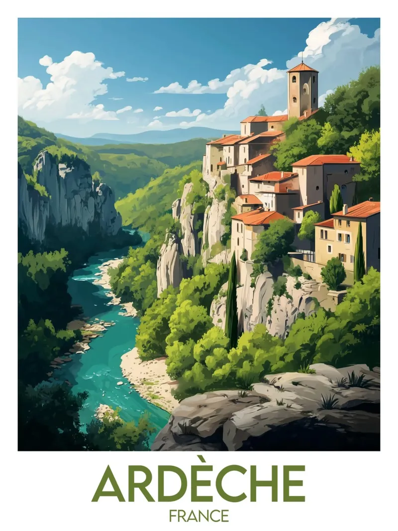 Poster Ardèche alluminio dibond da Frame the World