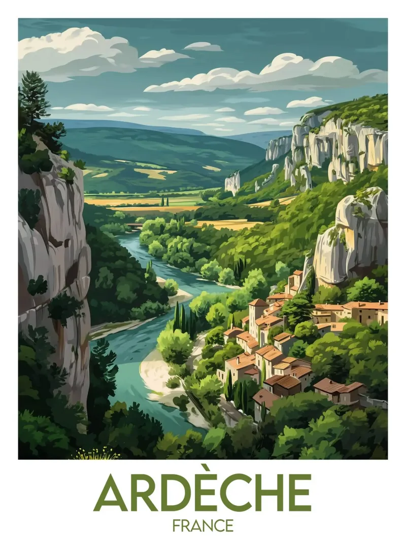 Poster Ardèche alluminio dibond da Frame the World