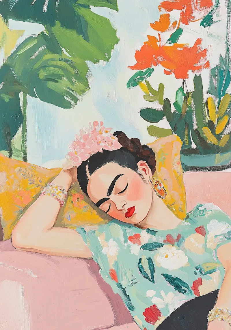 Frida Kahlo - Une âme intacte poster de Fantasias Florales
