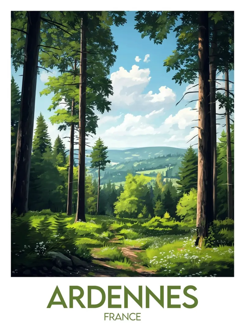 Ardennen canvas met Baklijst van Frame the World