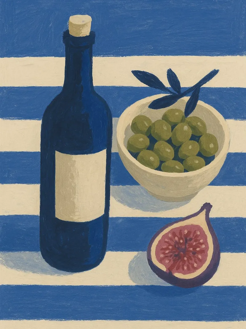 Wine, Olives and Figs pellicola backlit da Gypsy Galleria