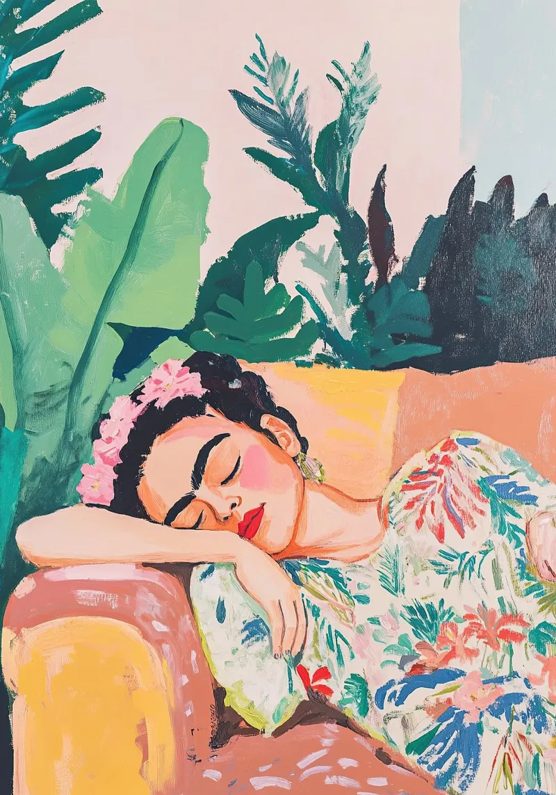Frida Kahlo - Invincibile poster da Fantasias Florales