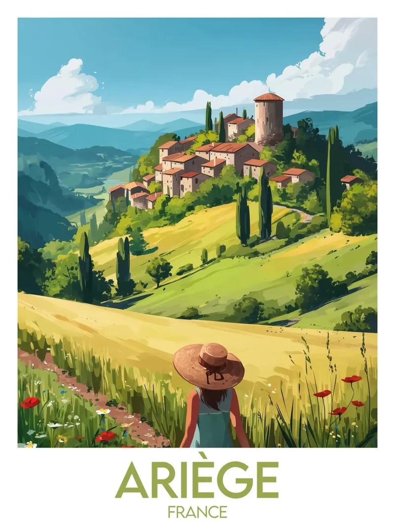 Poster Ariège poster con telaio in legno da Frame the World