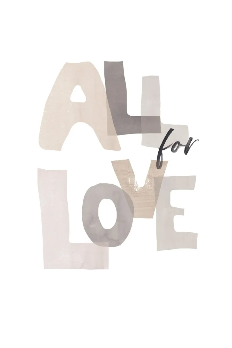 All for Love tela con Cornice a cassetta da KRUTH DESIGN