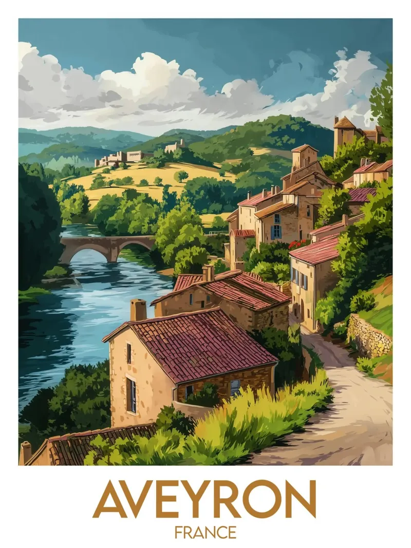 Poster Aveyron carta hahnemühle da Frame the World
