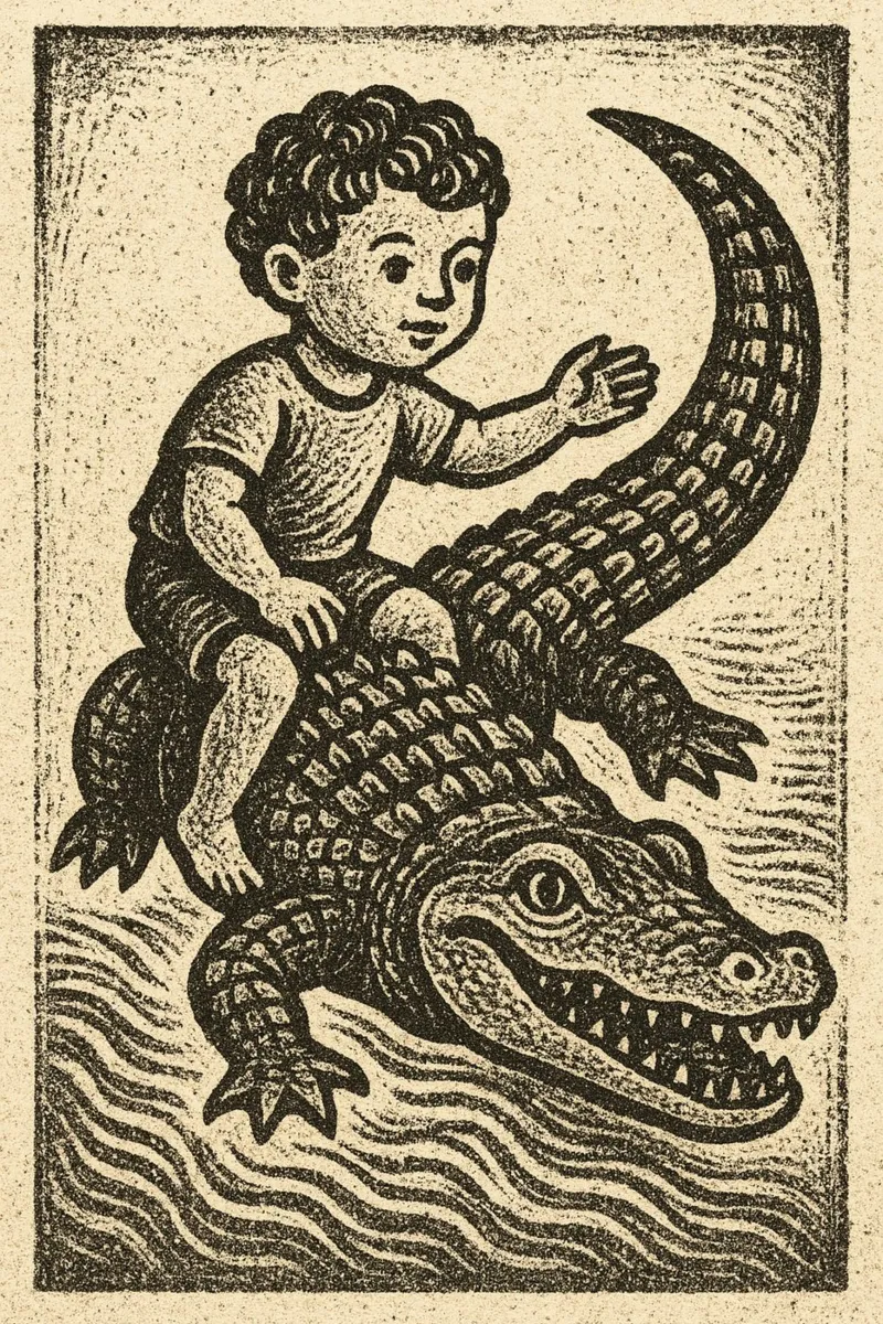 Crocodile Boy pellicola backlit da Gypsy Galleria