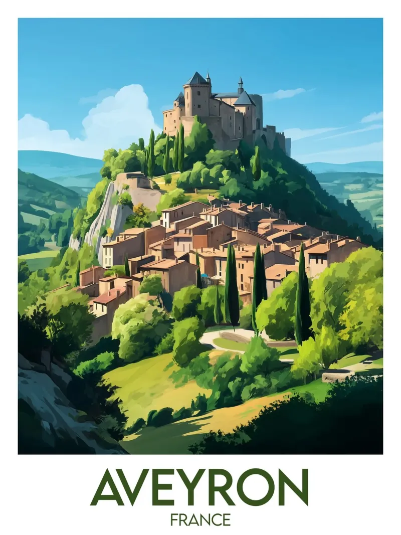 Poster Aveyron carta hahnemühle da Frame the World