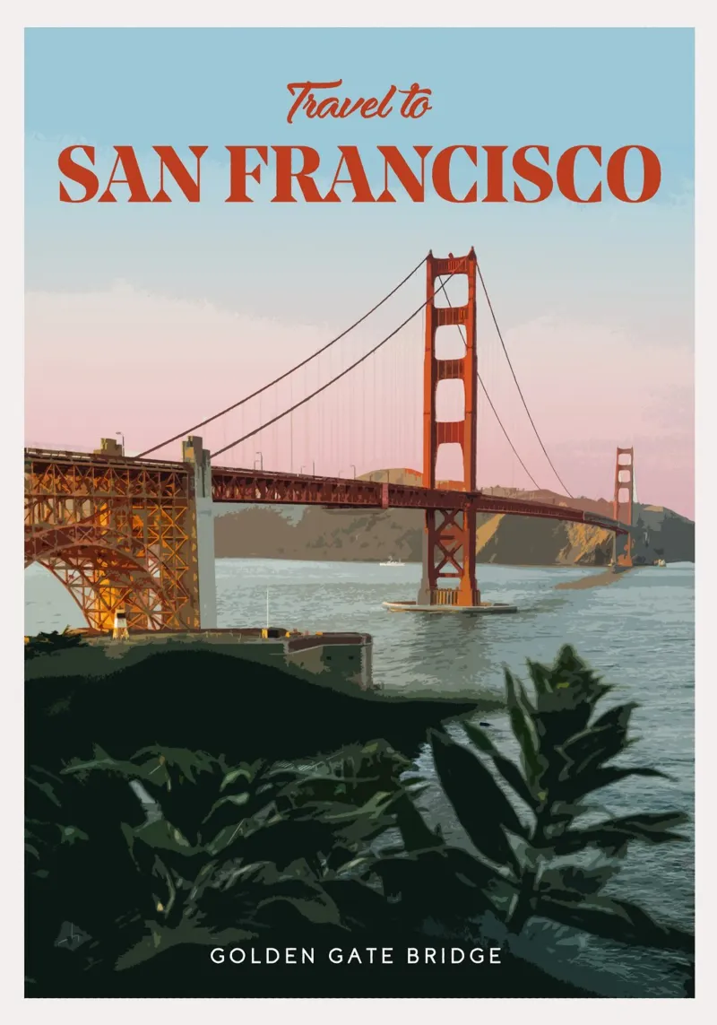 Viaggio a San Francisco poster con telaio in plastica da Mercury Club