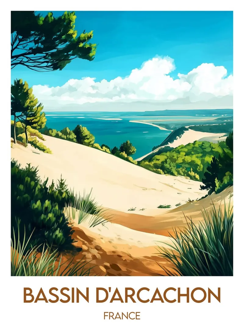 Poster del bacino di Arcachon alluminio dibond da Frame the World