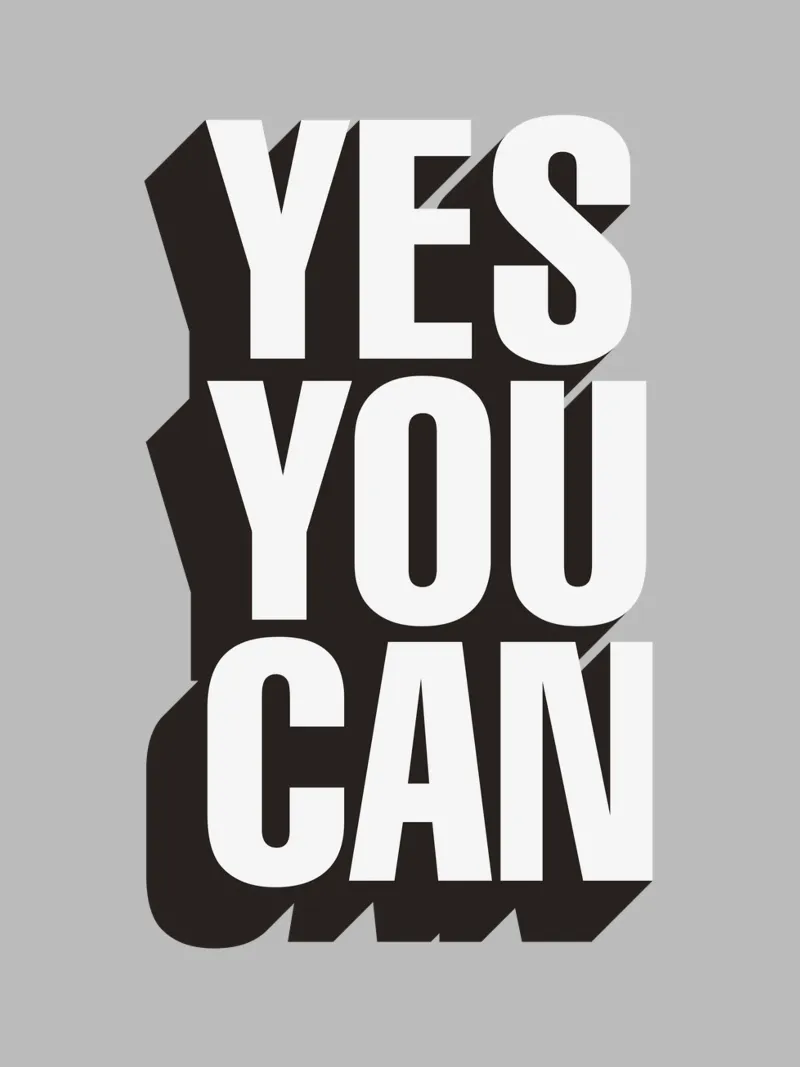 Yes You Can Typographie Design poster de THE MOTIVATED TYPE