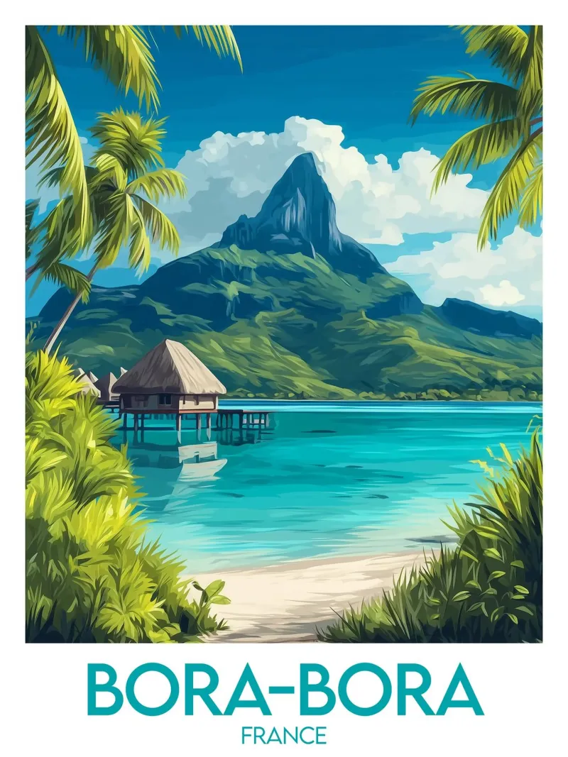 Affiche Bora-Bora carta hahnemühle da Frame the World