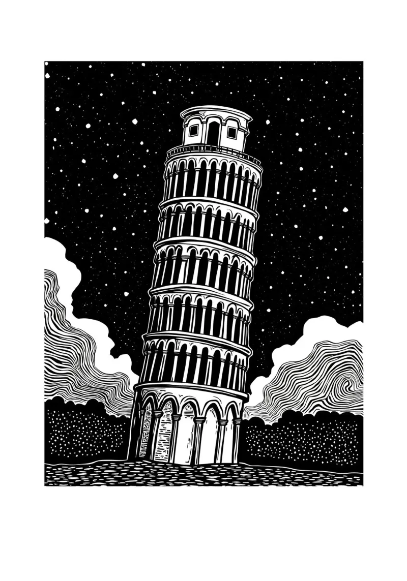 Midnight in Pisa pellicola backlit da Indigo Rain
