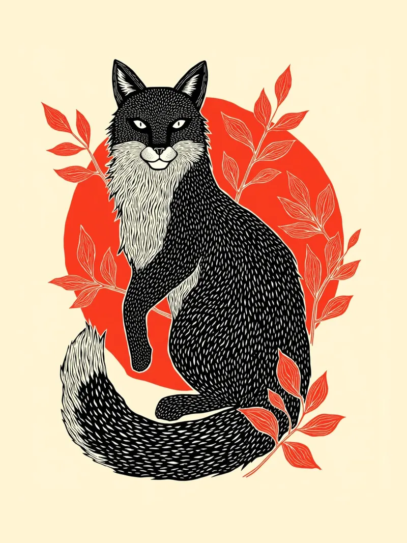 Fox and Firelight" pellicola backlit da Indigo Rain