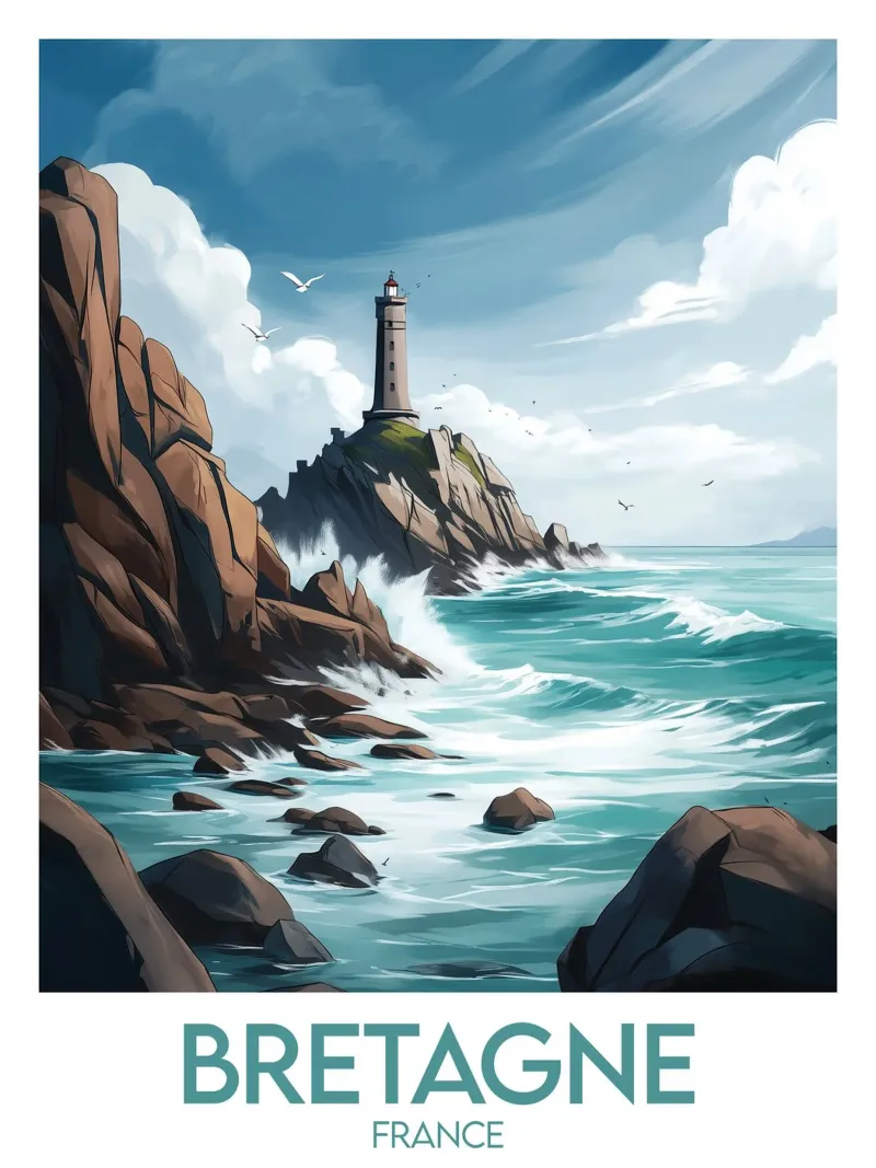 Affiche Bretagne alu-dibond by Frame the World