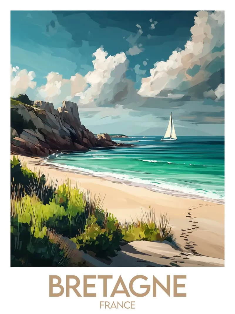 Affiche Bretagne alluminio dibond da Frame the World