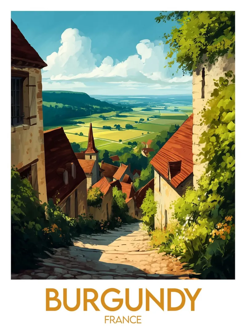 Affiche Borgogna alluminio dibond da Frame the World