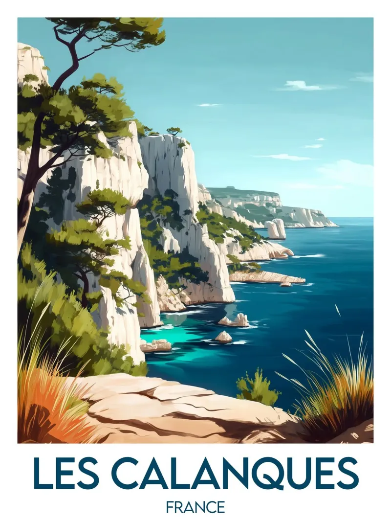 Poster di Les Calanques plexiglass da Frame the World
