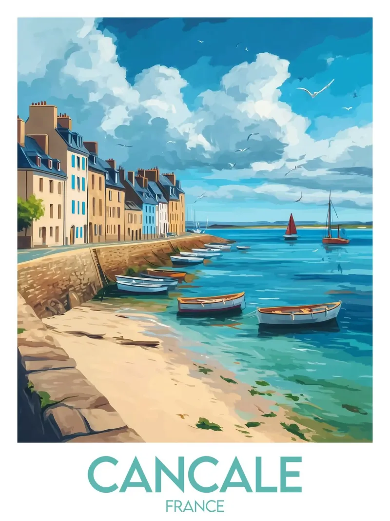 Kantoor Cancale poster met kunststof frame van Frame the World