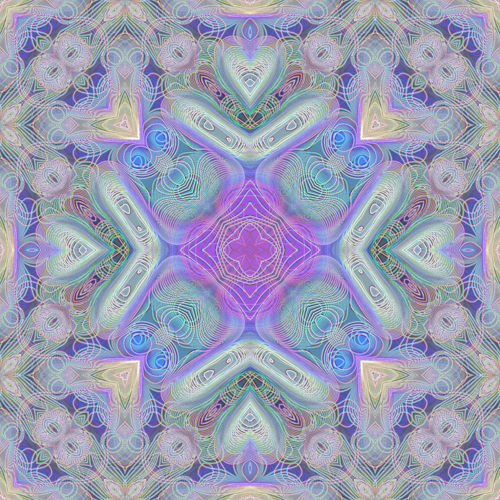Caleidoscopio de colores vivos, líneas ordenadas y contornos lámina retroiluminada de Gürsel Yesil Digital Art