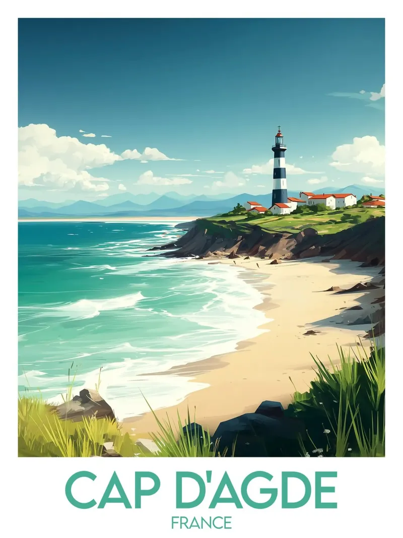 Poster di Cap d'Agde alluminio dibond da Frame the World