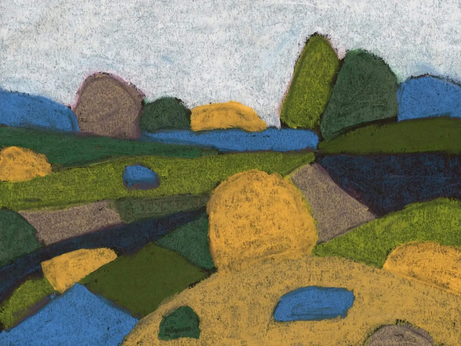 Endless Summer Fields canvas by Alisa Galitsyna