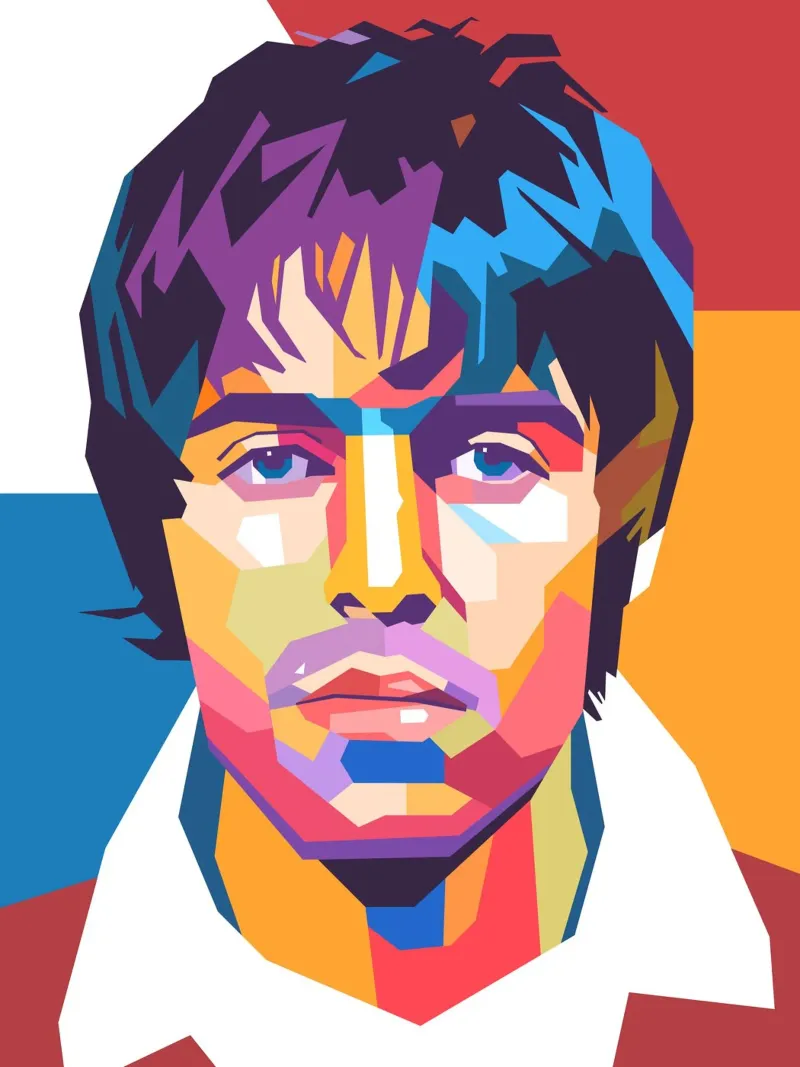 Liam Gallagher pop art portrait hahnemühle by Hantamrata