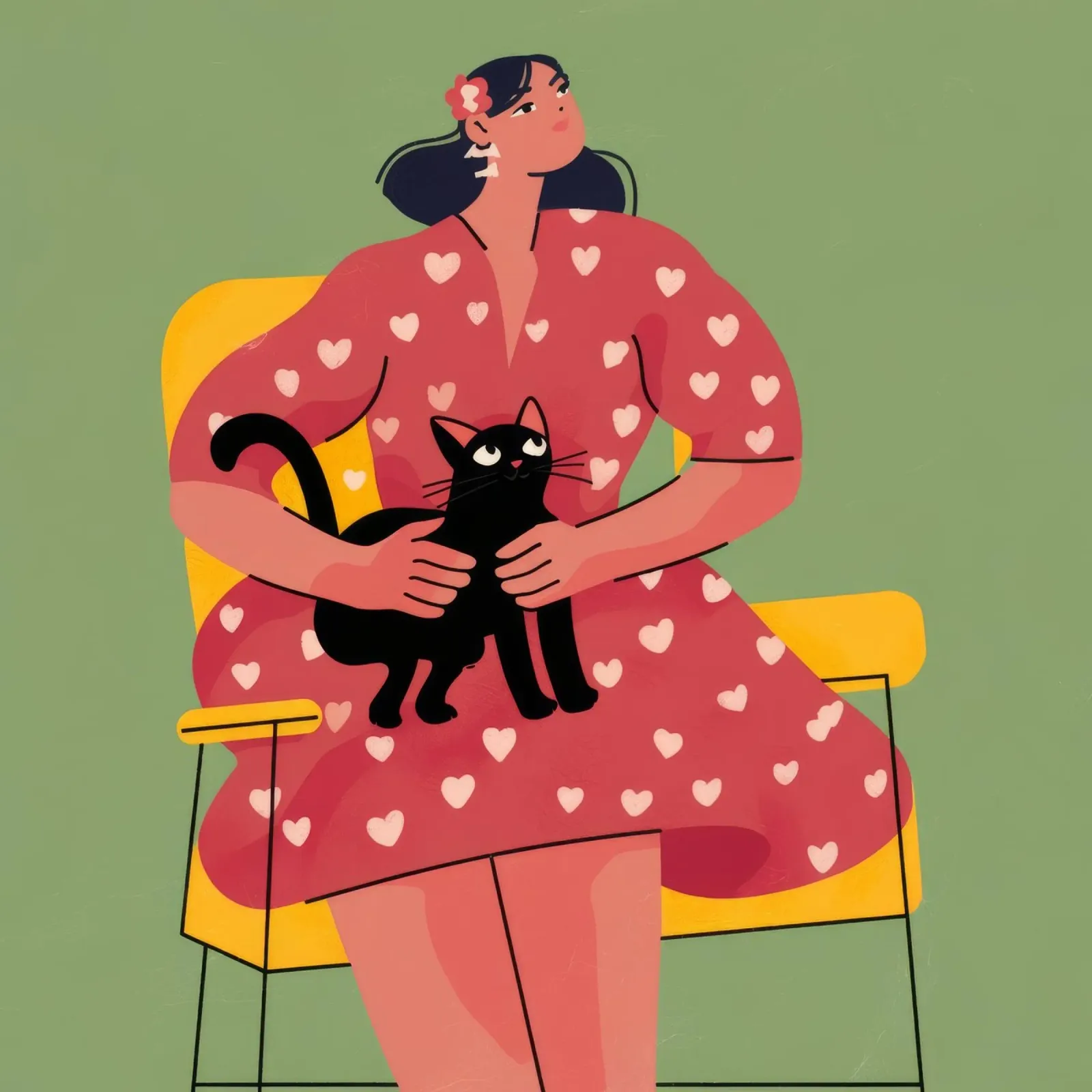 Un sincero abbraccio felino poster con telaio in alluminio da Prism Palette