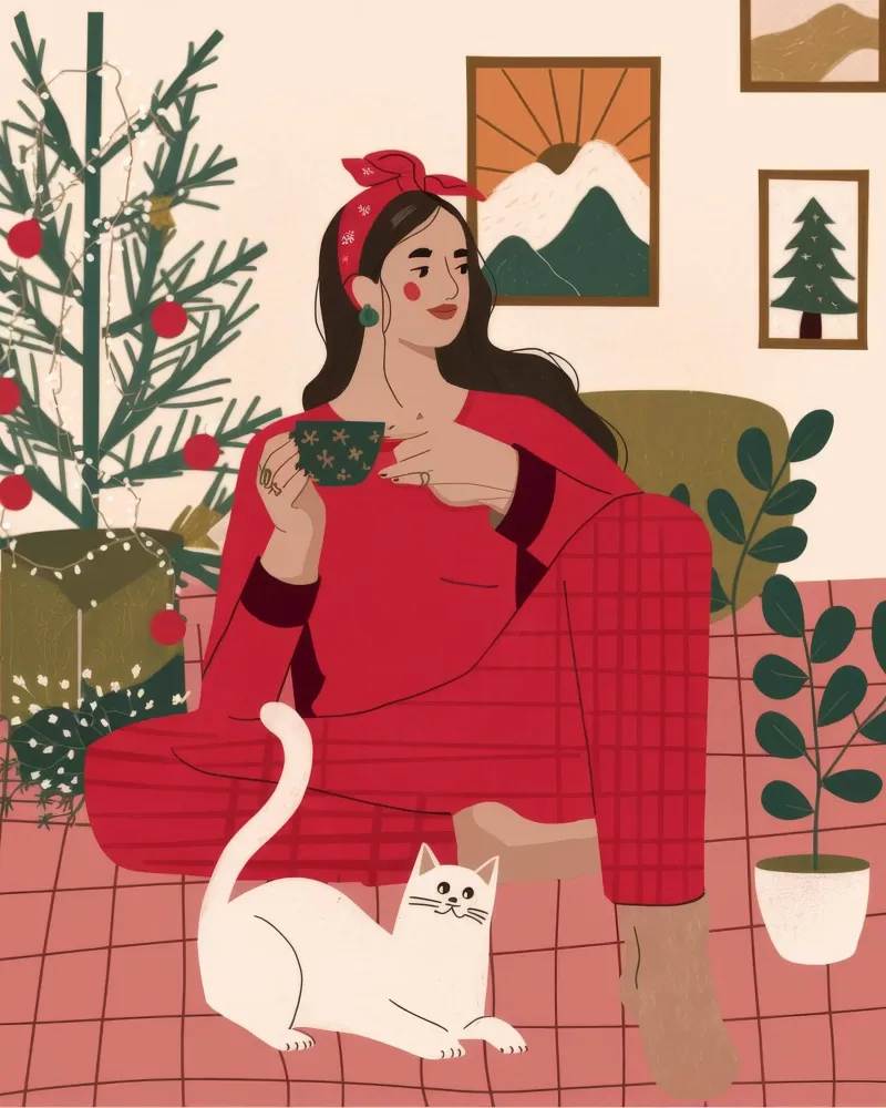 Festive Cozy Whimsy alu-dibond by Prism Palette