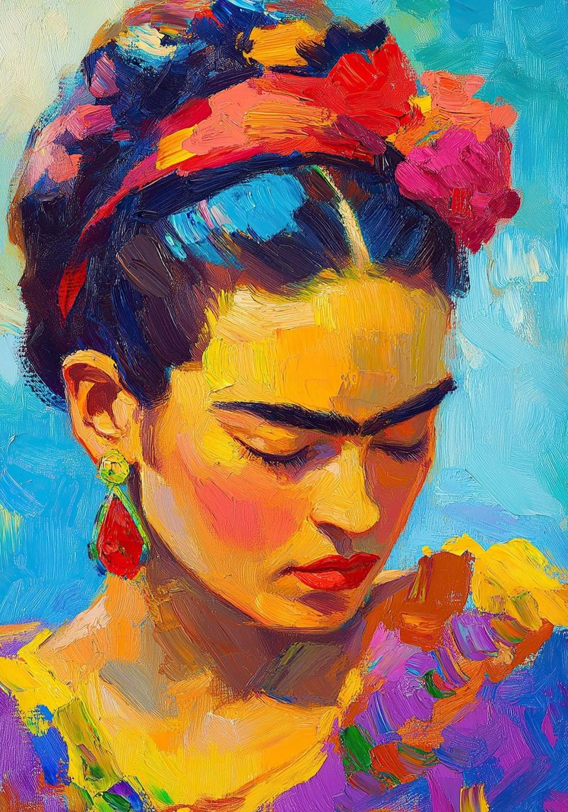 Frida Kahlo - Das Versprechen des Frühlings Poster von Fantasias Florales