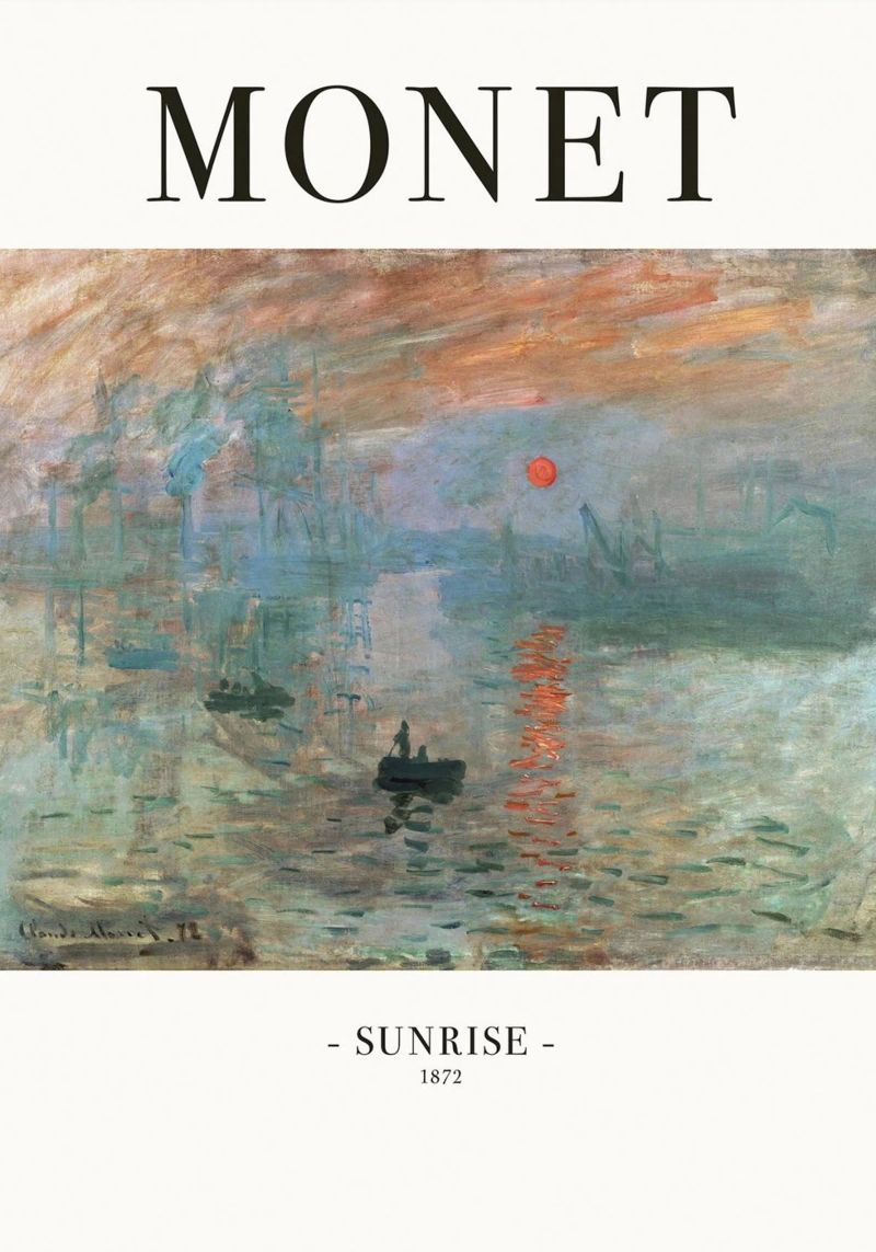 Monet - Sunrise Poster von Trending Art Company