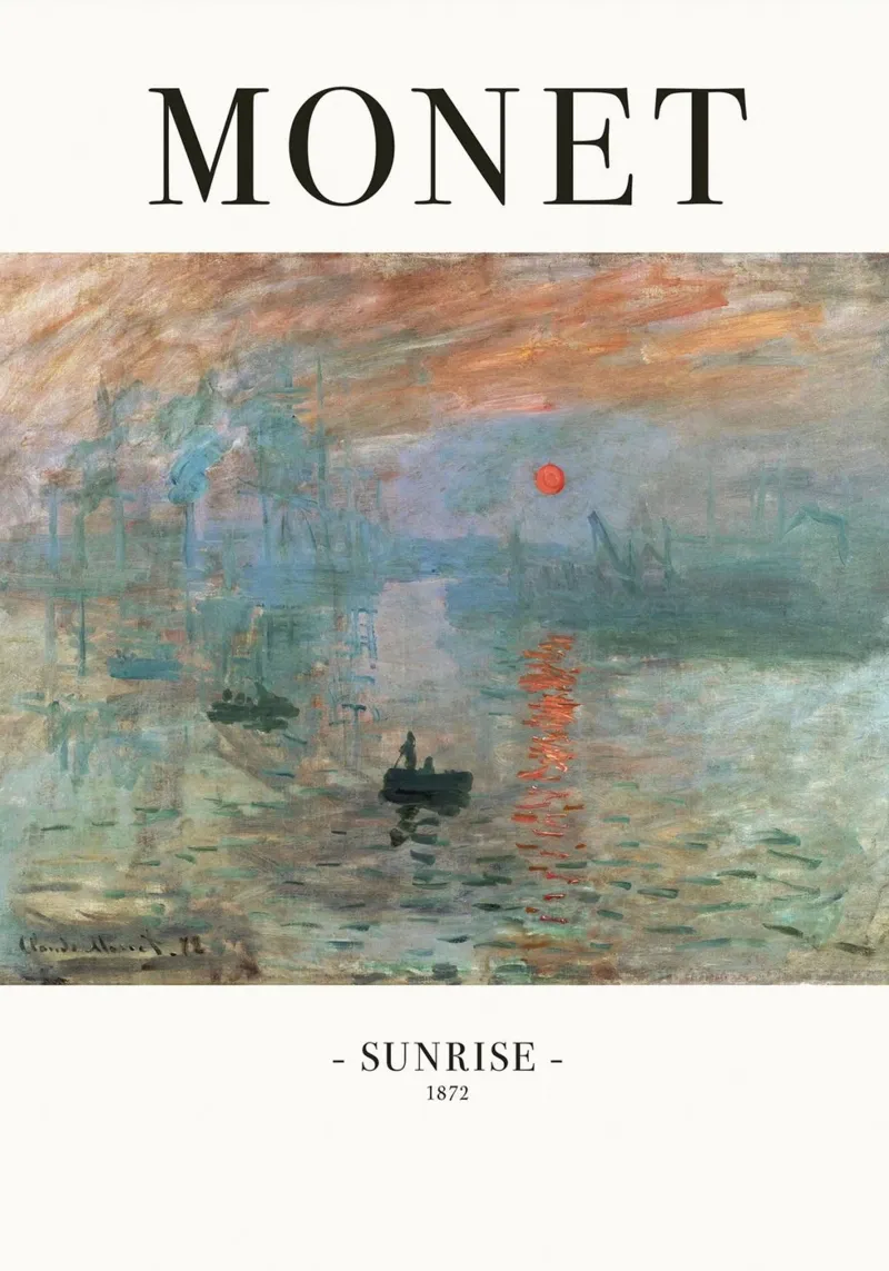 Monet - Sunrise acryl van Trending Art Company