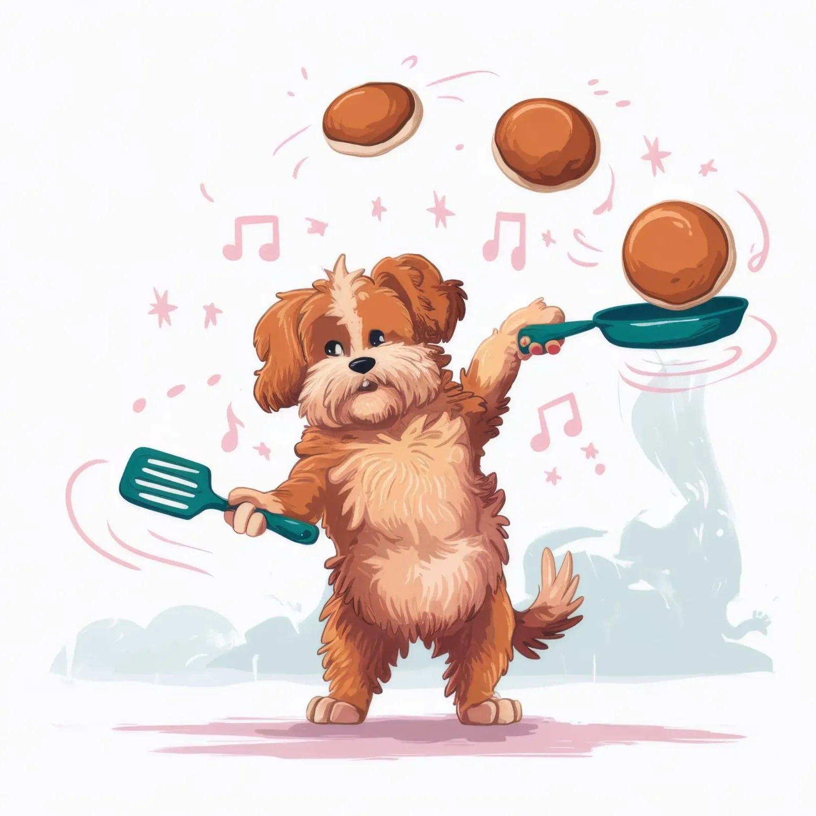 Divertimento da cucciolo giocoliere poster con telaio in alluminio da Timeless Huse