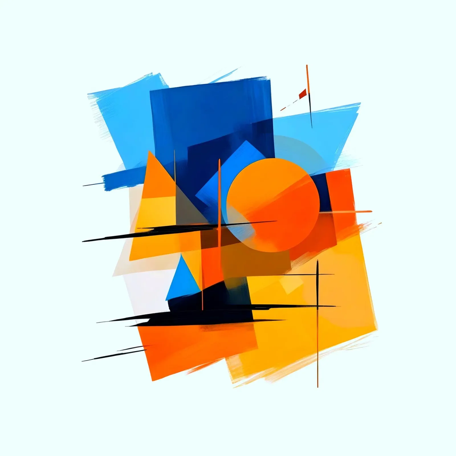 F.Geometric1109 poster con telaio in plastica da WALLART-Peter Lorenz