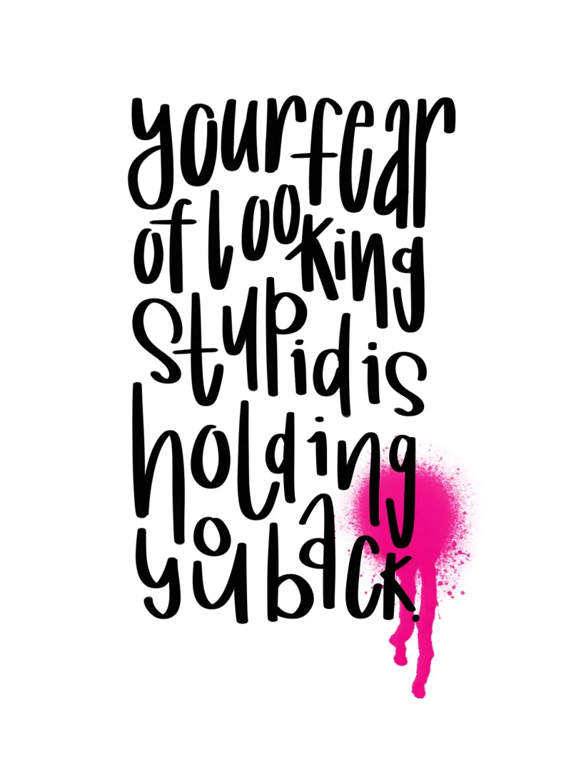 Motivations Sprüche Poster Statement Print mit Handlettering poster con telaio in legno da LIMITED EDITION LETTERS