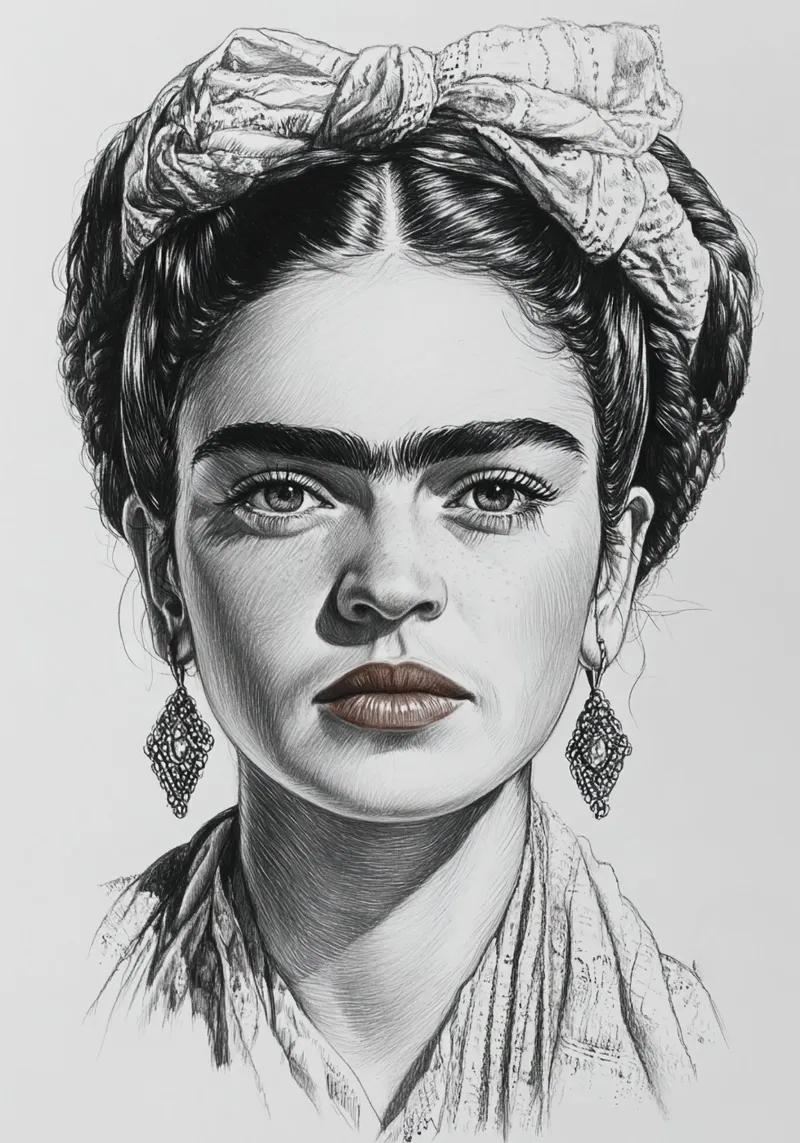 Frida Kahlo - Sii gentile con te stesso poster con telaio in plastica da Fantasias Florales