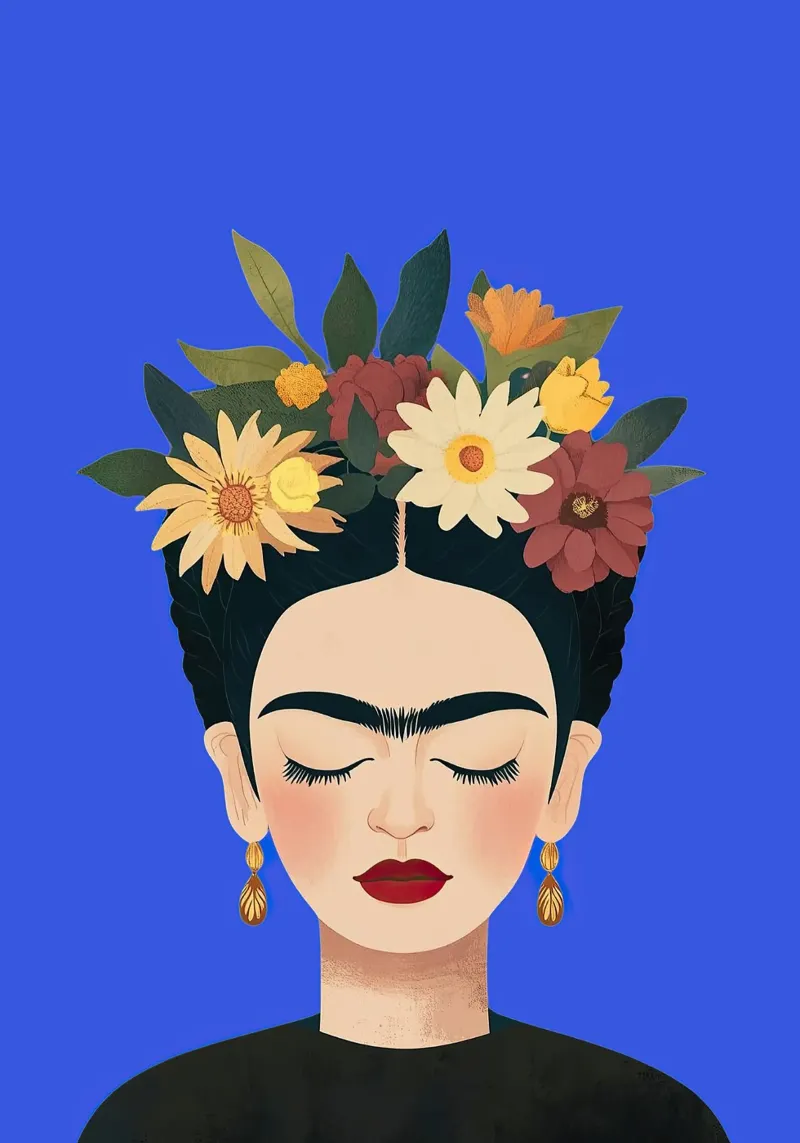 Frida Kahlo - Sii orgoglioso di te stesso pellicola backlit da Fantasias Florales