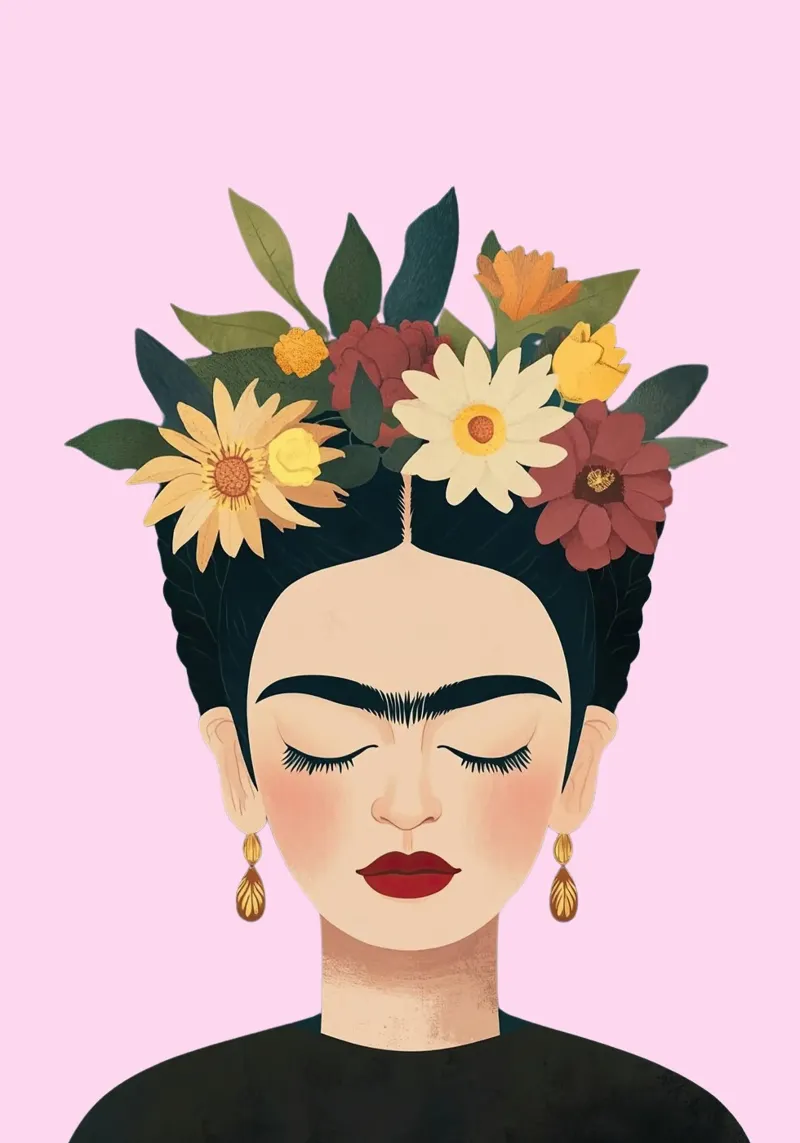 Frida Kahlo - Un futuro pieno di speranza pellicola backlit da Fantasias Florales