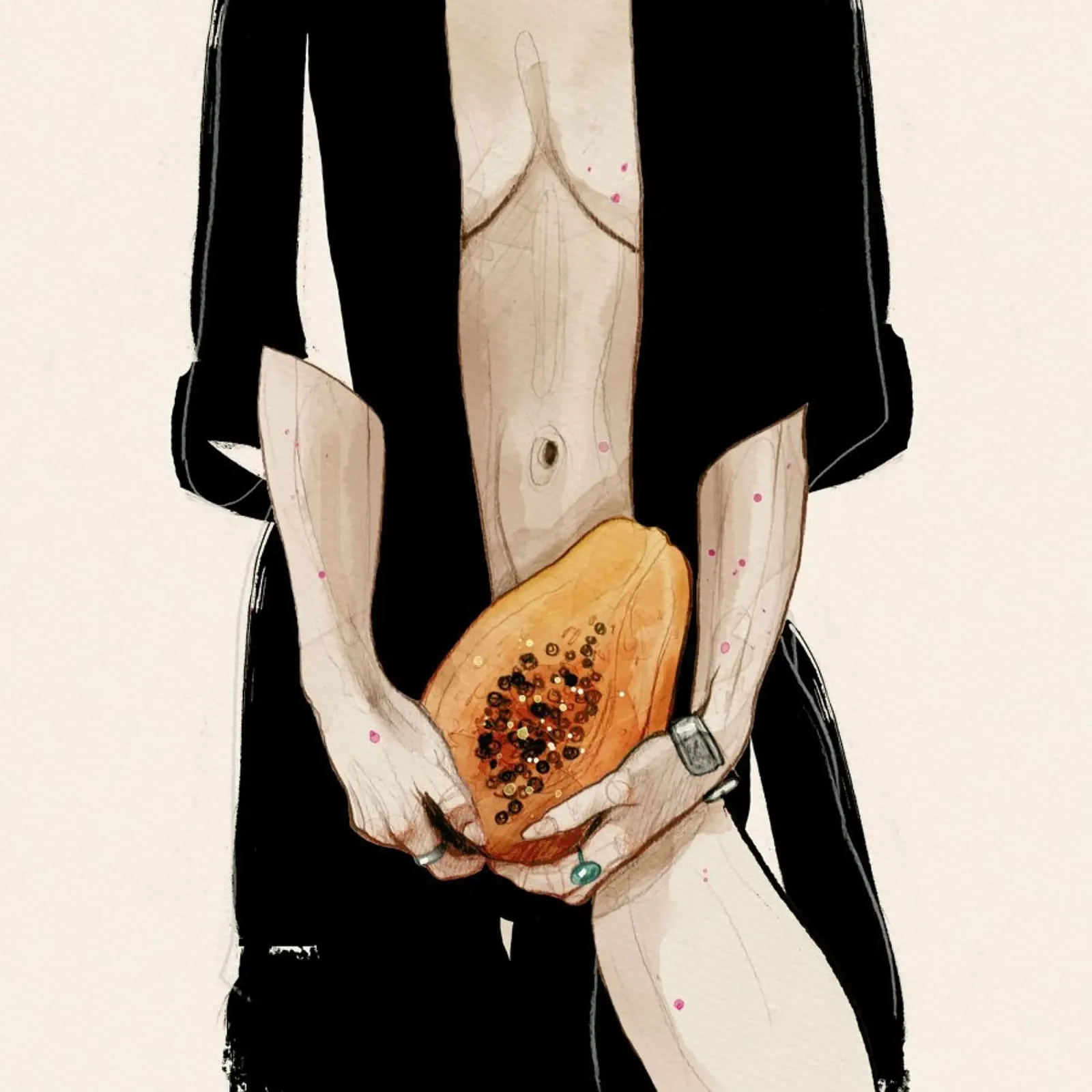 Papaya forex plate by Ina Stanimirova