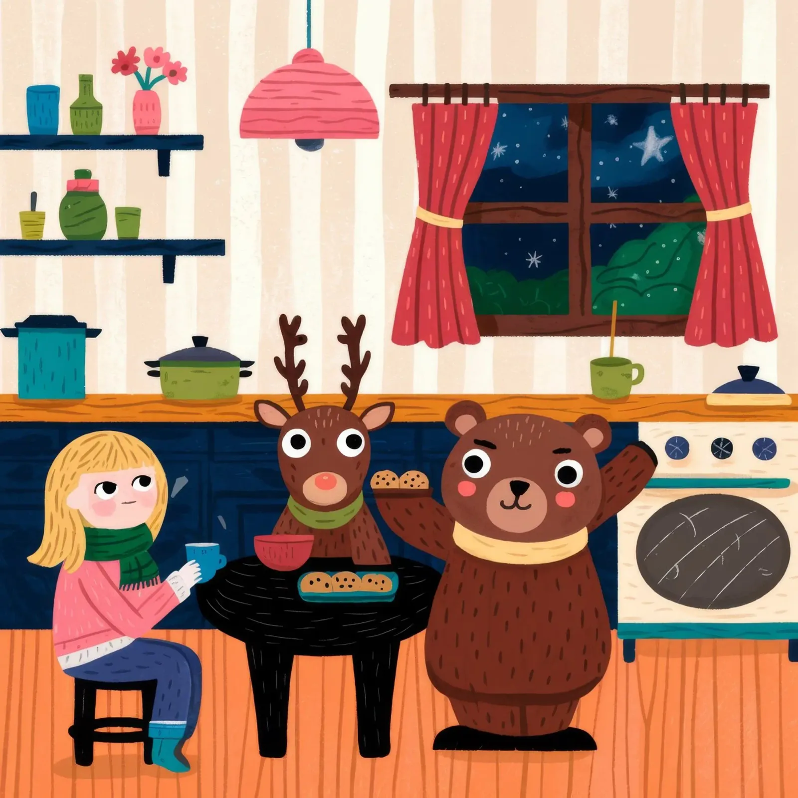 Delizia in cucina per le feste poster con telaio in alluminio da Timeless Huse