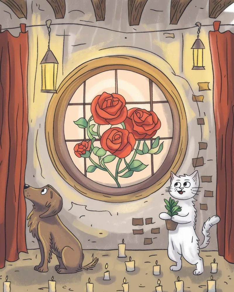 Rosone incantato poster con telaio in plastica da Timeless Huse