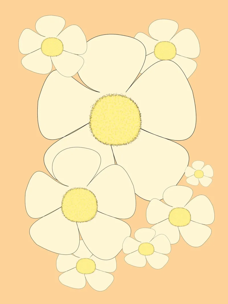 floreale vintage anni '70 poster con telaio in legno da LaylaOzPatterns