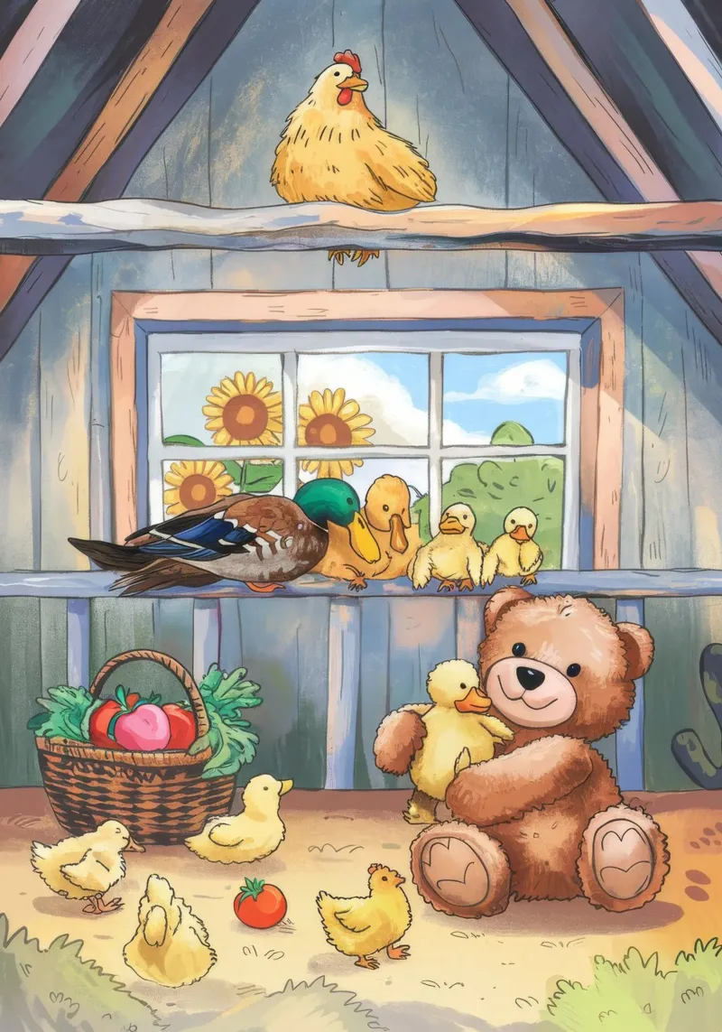 La beatitudine rustica dell'aia poster con telaio in plastica da Timeless Huse