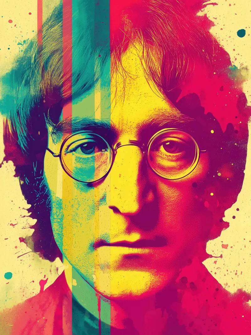 John Lennon | Ritratto pop art nello stile degli anni '60 plexiglass da Autofocus