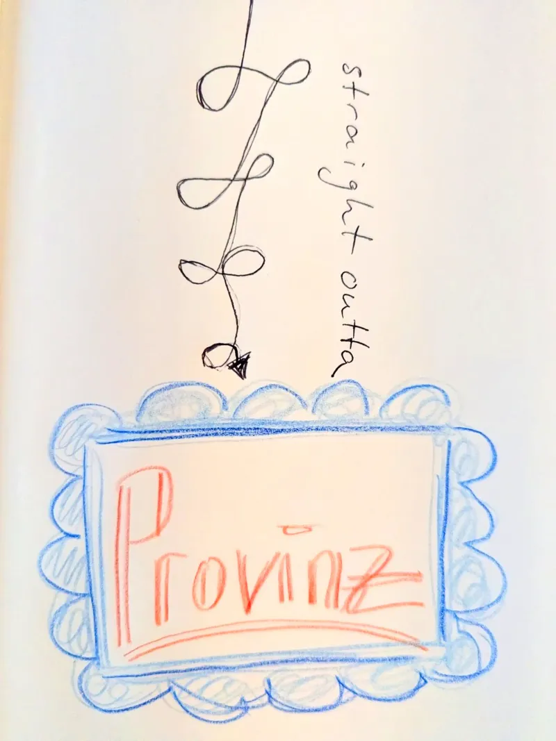 Straight Outta Provinz poster con telaio in alluminio da sum2proveDesign