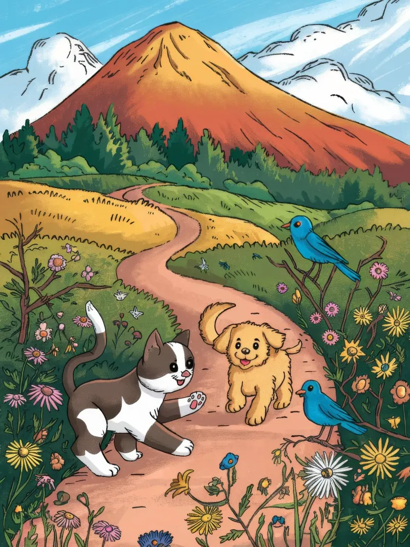 Passeggiata serena nella natura poster con telaio in legno da Timeless Huse