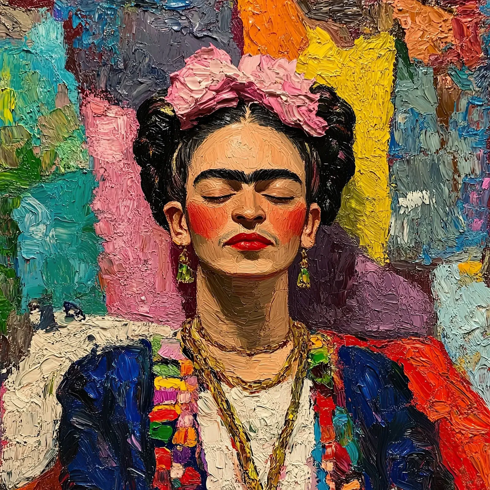 Frida Kahlo - Essere presenti carta hahnemühle da Fantasias Florales