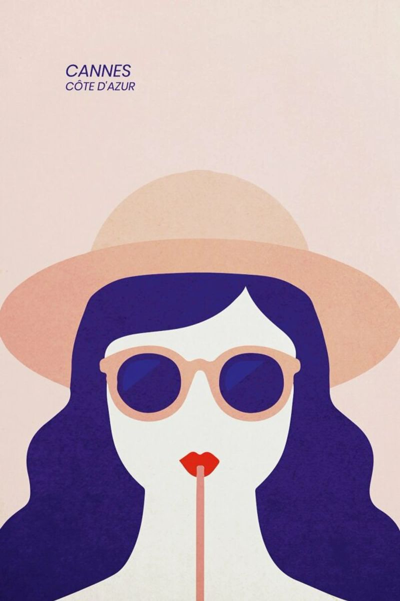 Cannes Poster von The Cartography Collection