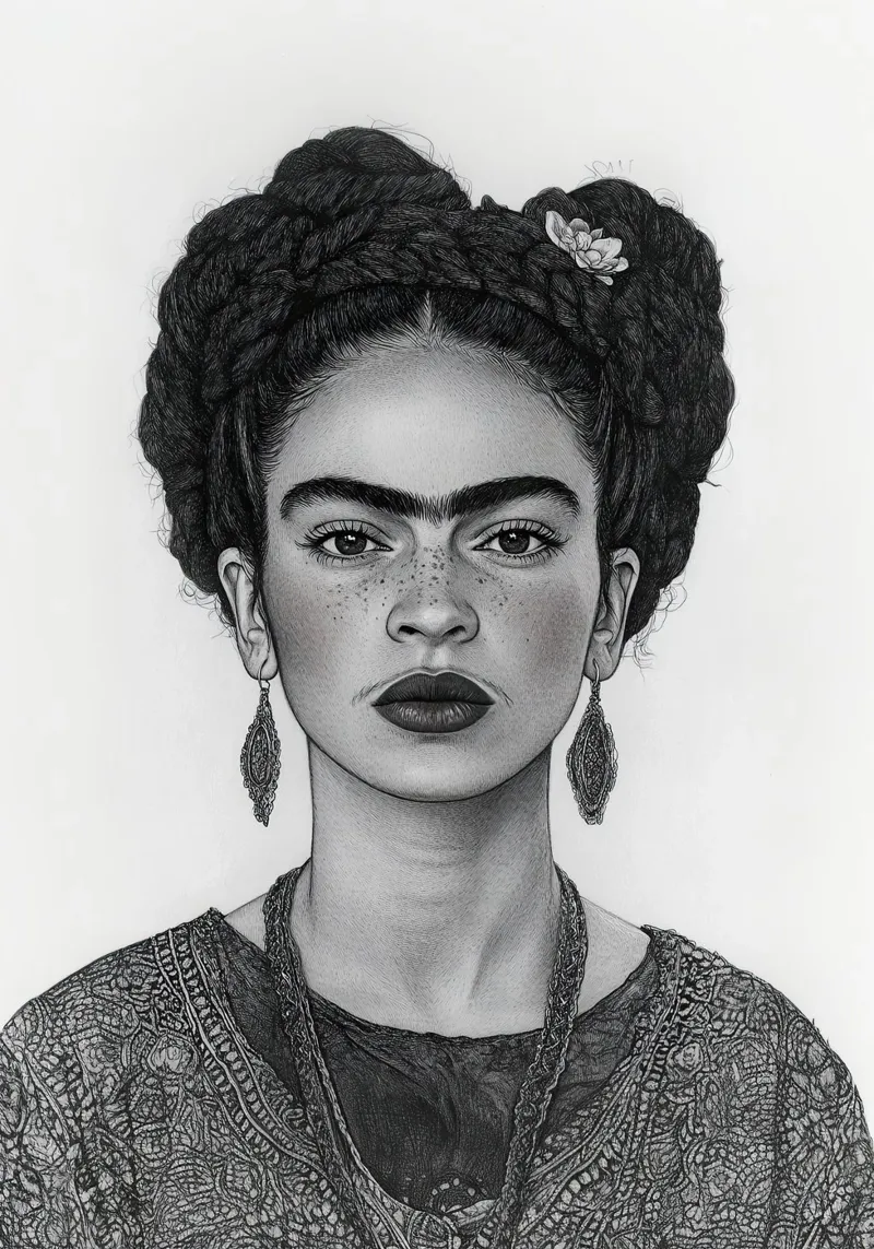 Frida Kahlo - Il cammino della fiducia alluminio dibond da Fantasias Florales